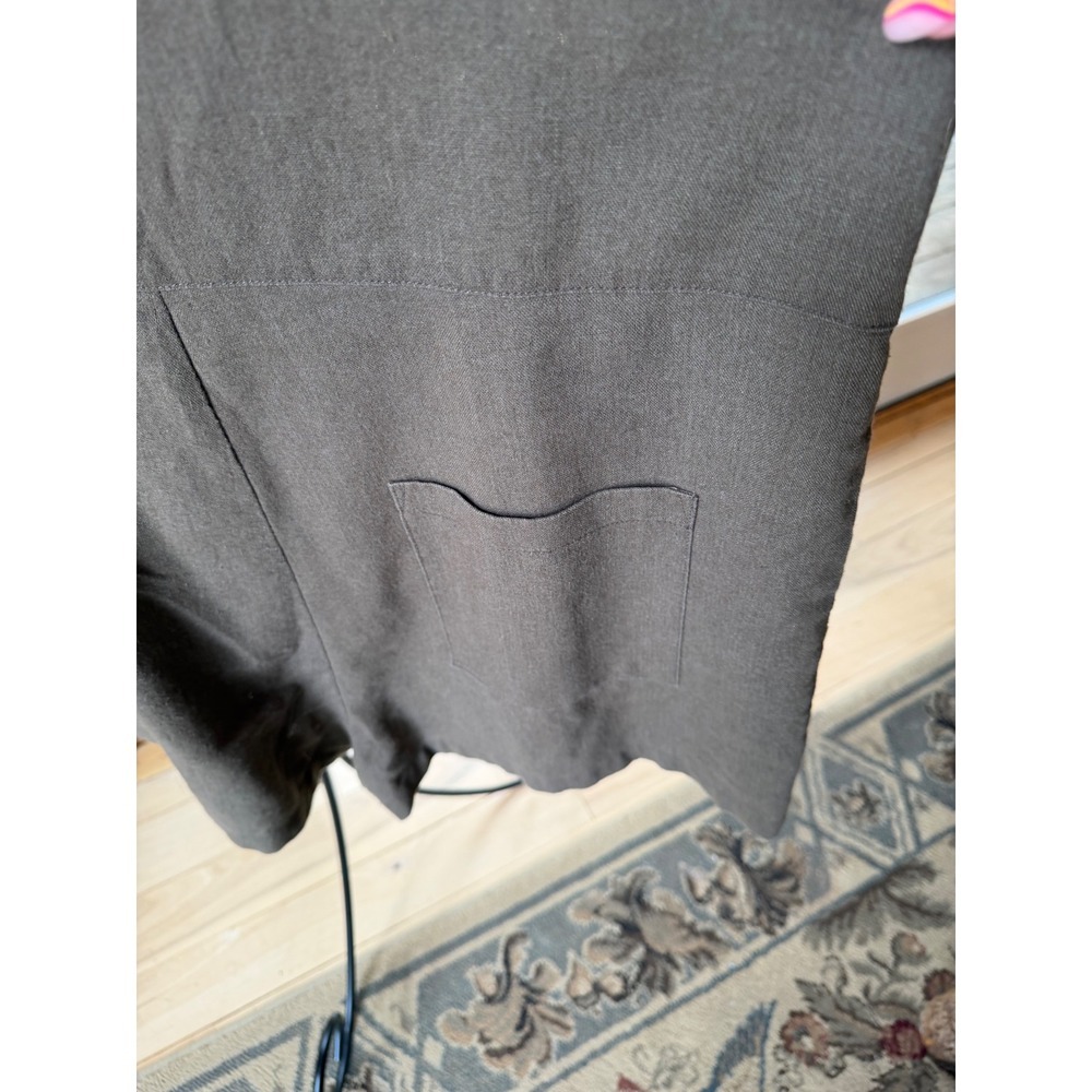 Natural Life Black Linen Blend Overall Romper Sleeveless Bib Pocket Womens L - Picture 5 of 9
